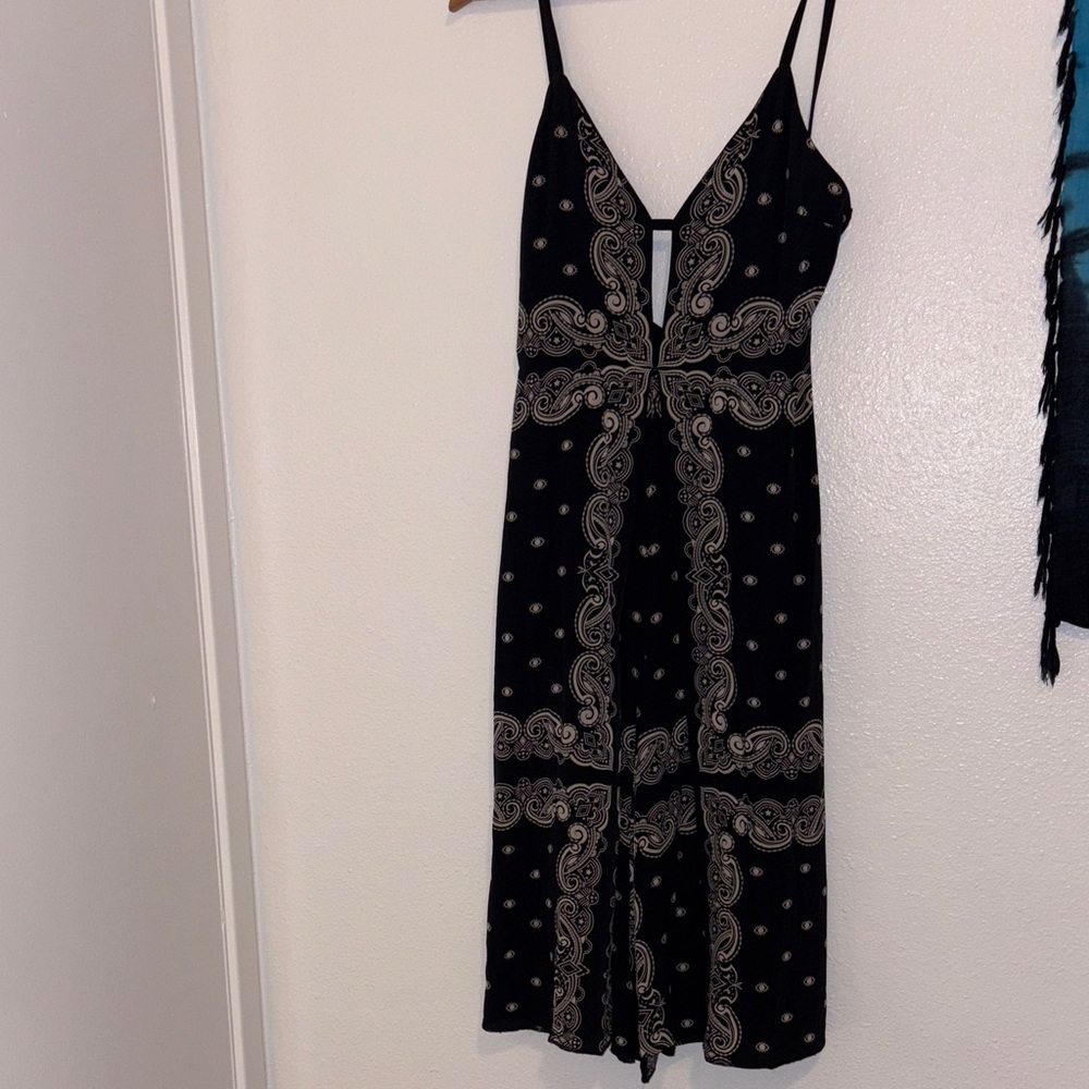 Kendall & Kylie Black Paisley Maxi Dress